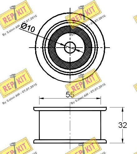 REPKIT RKT2703 - Vodeći valjak , zupčasti remen  www.molydon.hr