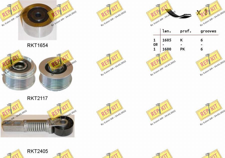 REPKIT RKTA0082 - Garnitura klinastog rebrastog remena www.molydon.hr