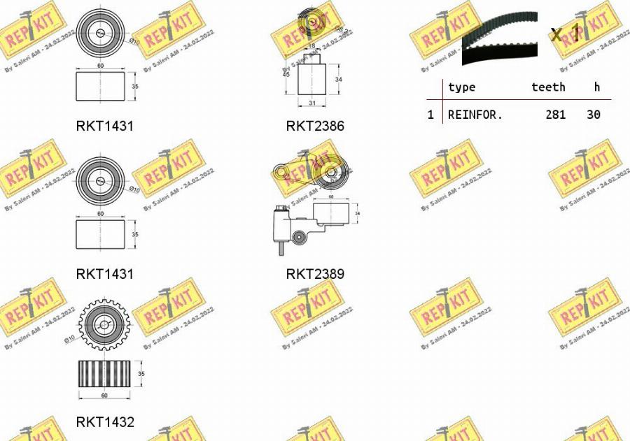 REPKIT RKTK0995 - Komplet zupčastog remena www.molydon.hr