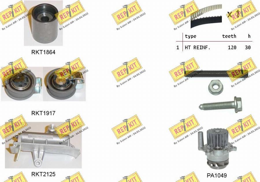 REPKIT RKTK0941PA2 - Vodena pumpa sa kompletom zupčastog remena www.molydon.hr