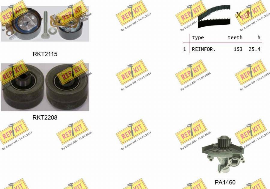 REPKIT RKTK0948PA2 - Vodena pumpa sa kompletom zupčastog remena www.molydon.hr