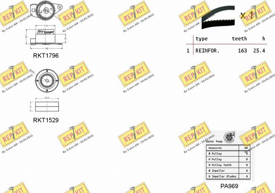 REPKIT RKTK0905PA - Vodena pumpa sa kompletom zupčastog remena www.molydon.hr