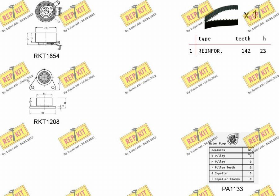 REPKIT RKTK0913PA - Vodena pumpa sa kompletom zupčastog remena www.molydon.hr