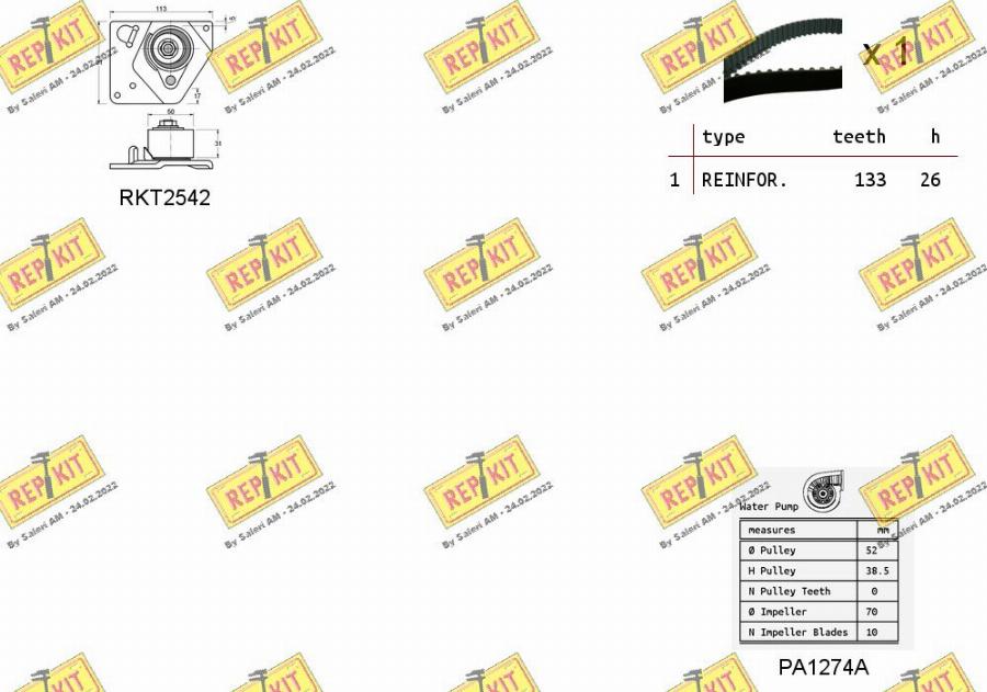 REPKIT RKTK0931PA - Vodena pumpa sa kompletom zupčastog remena www.molydon.hr