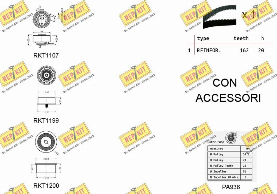 REPKIT RKTK0848PA - Vodena pumpa sa kompletom zupčastog remena www.molydon.hr