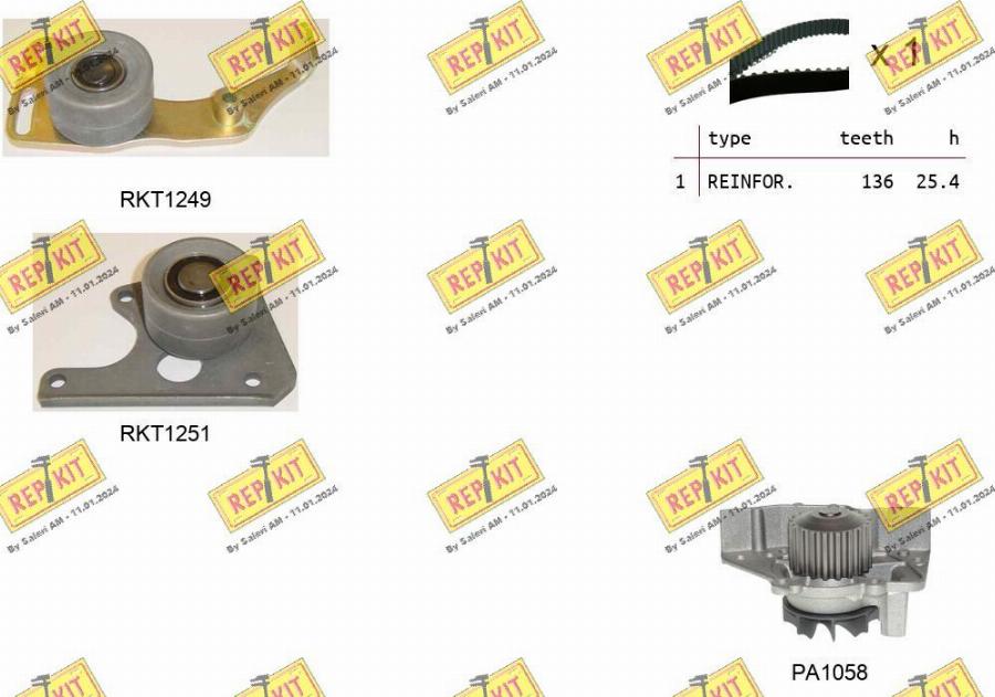 REPKIT RKTK0828PA2 - Vodena pumpa sa kompletom zupčastog remena www.molydon.hr