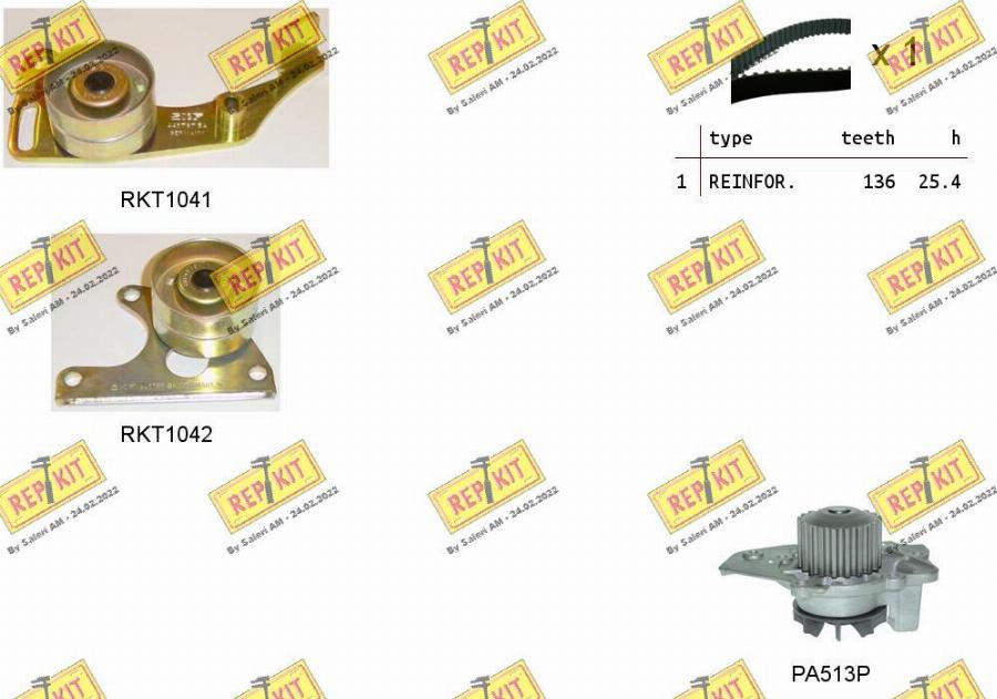 REPKIT RKTK0871PA - Vodena pumpa sa kompletom zupčastog remena www.molydon.hr