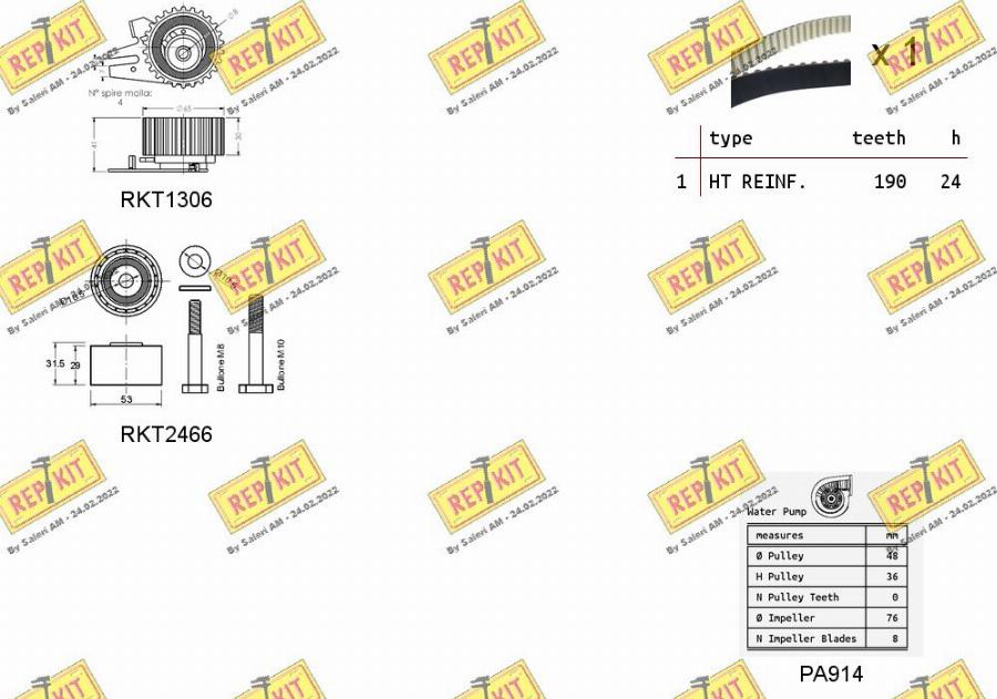 REPKIT RKTK1093PA - Vodena pumpa sa kompletom zupčastog remena www.molydon.hr