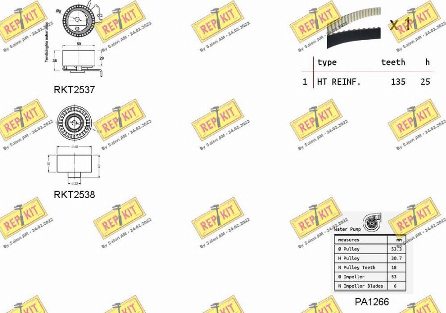 REPKIT RKTK1080PA - Vodena pumpa sa kompletom zupčastog remena www.molydon.hr