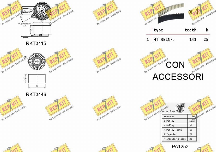 REPKIT RKTK1148PA - Vodena pumpa sa kompletom zupčastog remena www.molydon.hr