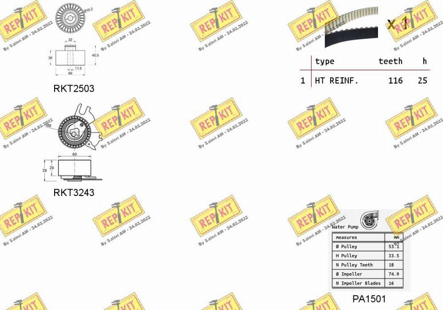 REPKIT RKTK1157PA - Vodena pumpa sa kompletom zupčastog remena www.molydon.hr