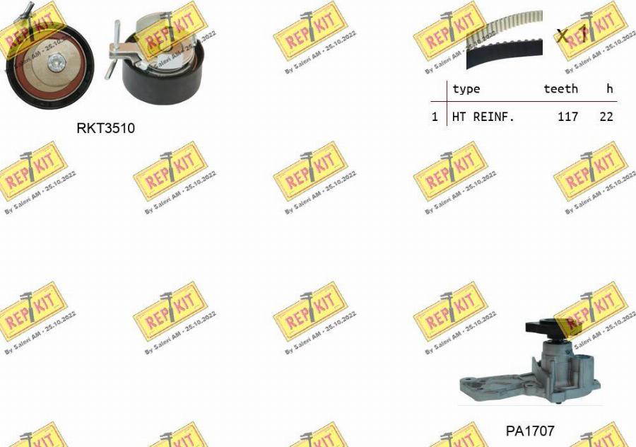 REPKIT RKTK1164PA2 - Vodena pumpa sa kompletom zupčastog remena www.molydon.hr