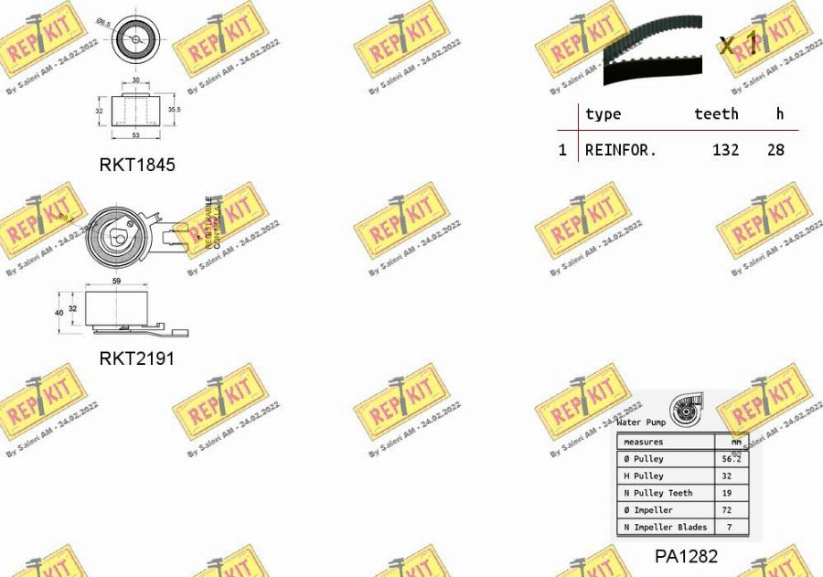 REPKIT RKTK1116PA - Vodena pumpa sa kompletom zupčastog remena www.molydon.hr