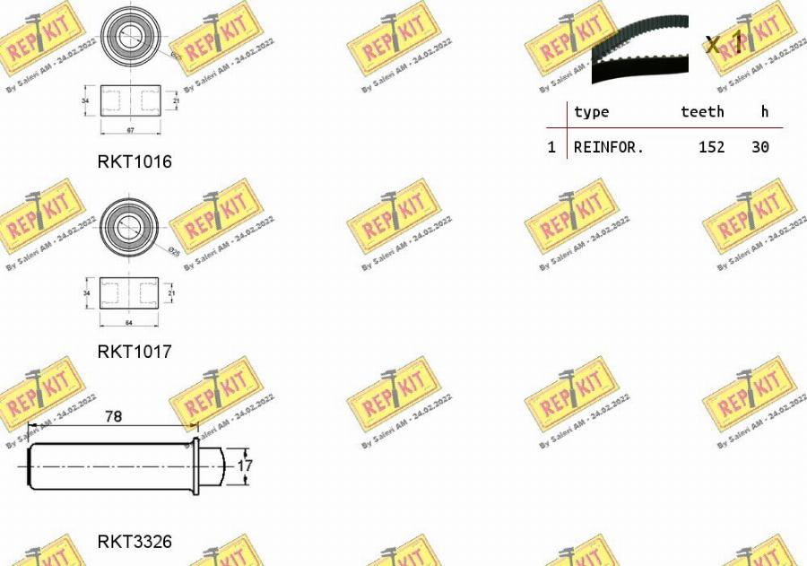 REPKIT RKTK1182 - Komplet zupčastog remena www.molydon.hr