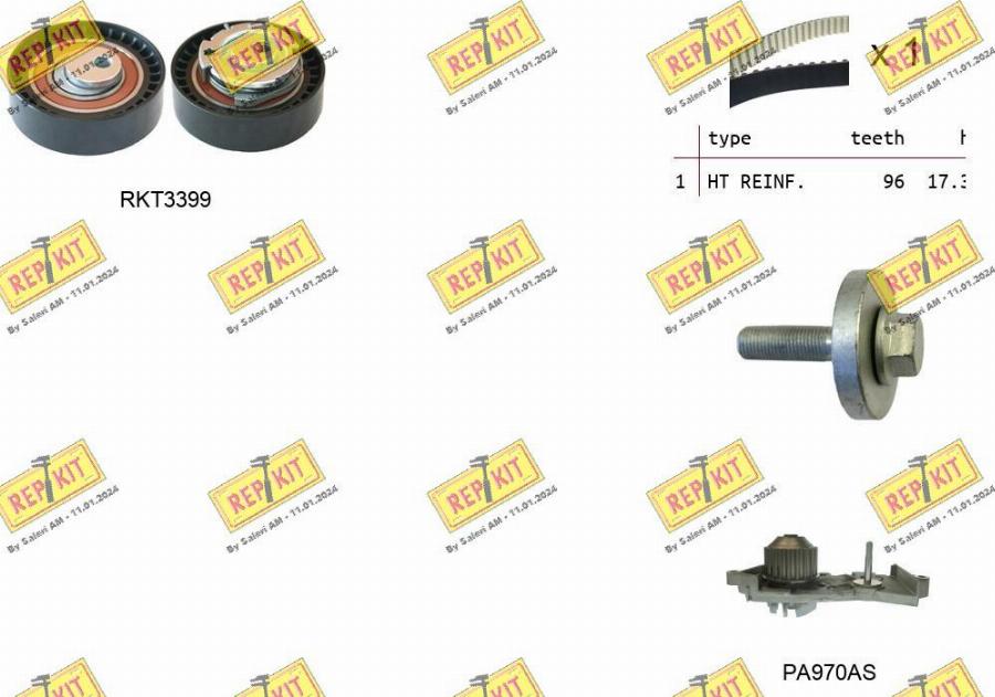 REPKIT RKTK1130PA2 - Vodena pumpa sa kompletom zupčastog remena www.molydon.hr