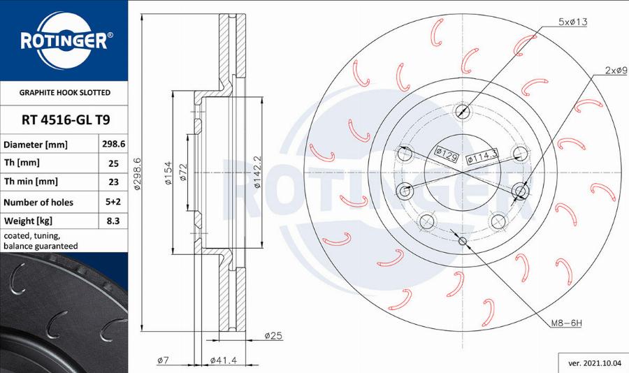 Rotinger RT 4516-GL T9 - Kočioni disk www.molydon.hr