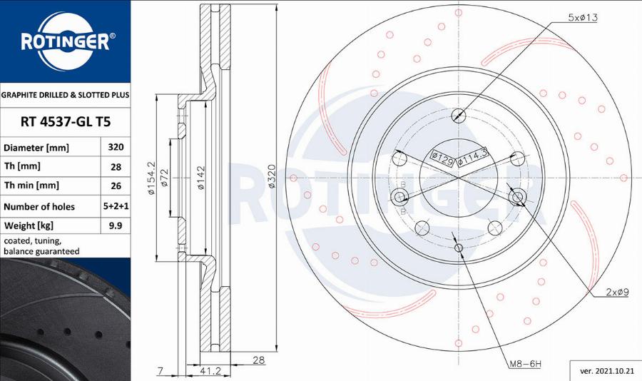 Rotinger RT 4537-GL T5 - Kočioni disk www.molydon.hr