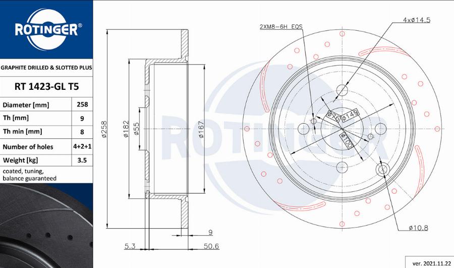 Rotinger RT 1423-GL T5 - Kočioni disk www.molydon.hr