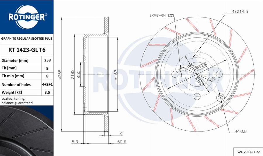 Rotinger RT 1423-GL T6 - Kočioni disk www.molydon.hr