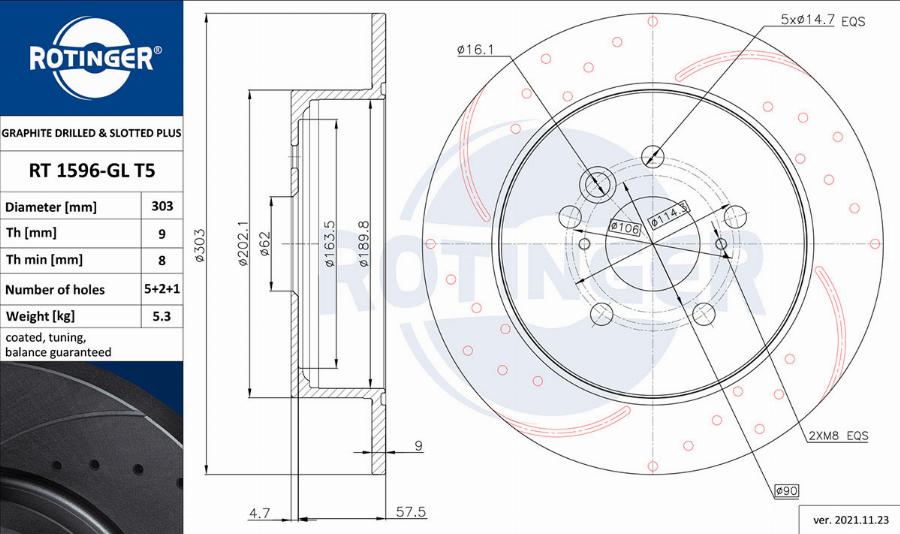 Rotinger RT 1596-GL T5 - Kočioni disk www.molydon.hr