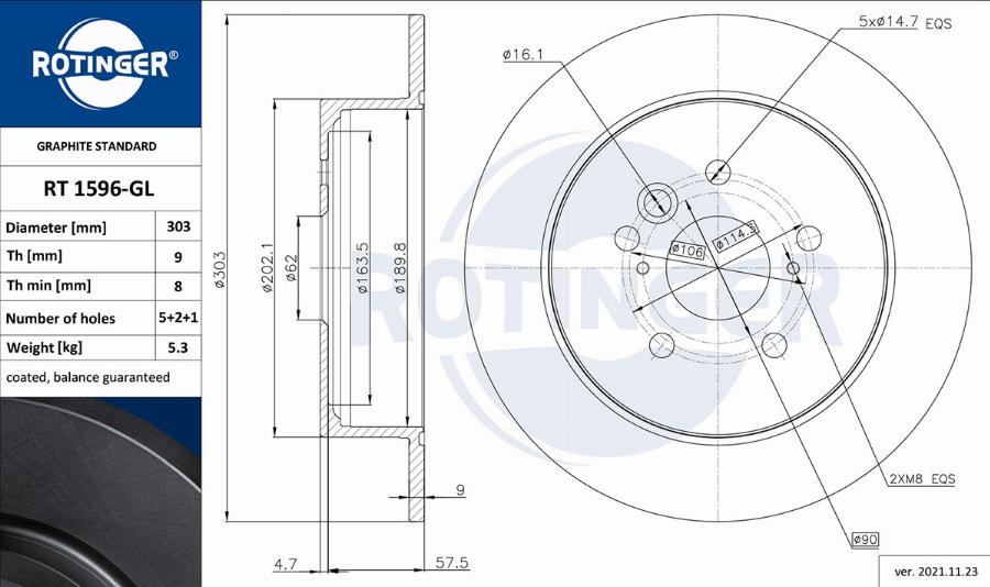 Rotinger RT 1596-GL - Kočioni disk www.molydon.hr