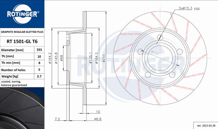 Rotinger RT 1501-GL T6 - Kočioni disk www.molydon.hr