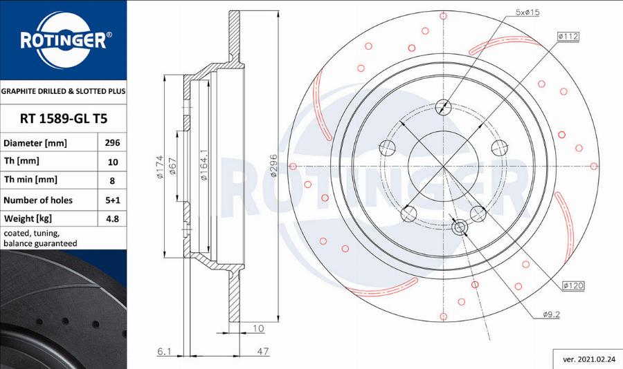 Rotinger RT 1589-GL T5 - Kočioni disk www.molydon.hr