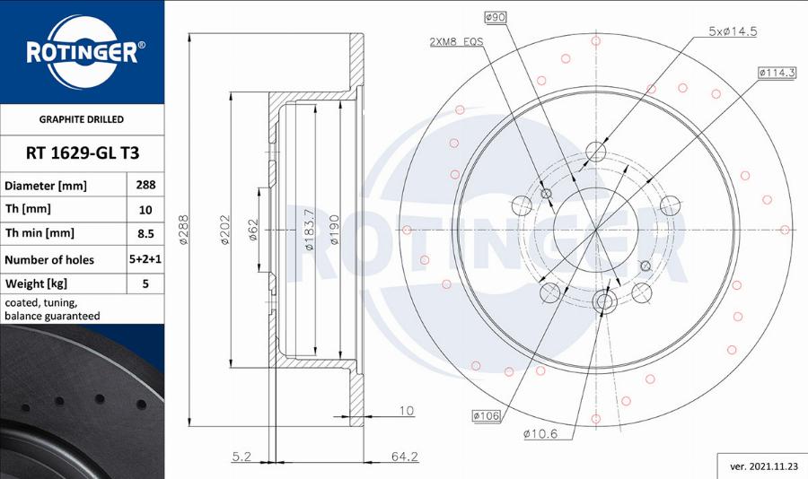 Rotinger RT 1629-GL T3 - Kočioni disk www.molydon.hr