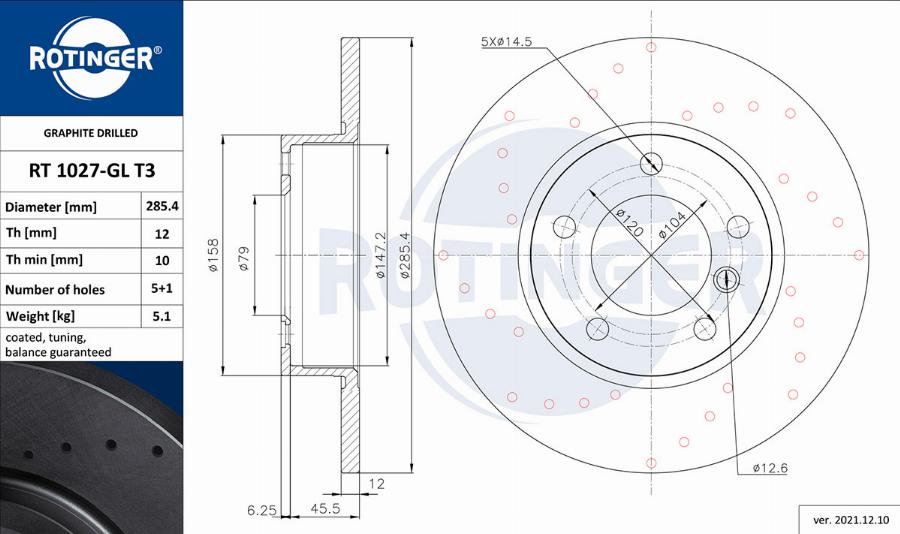 Rotinger RT 1027-GL T3 - Kočioni disk www.molydon.hr