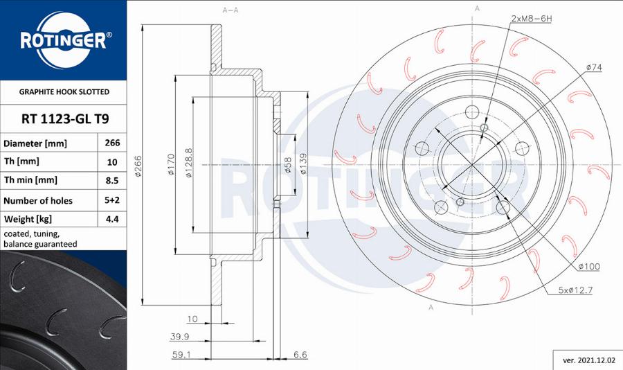 Rotinger RT 1123-GL T9 - Kočioni disk www.molydon.hr