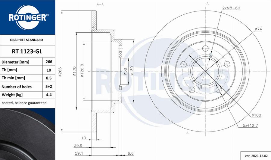 Rotinger RT 1123-GL - Kočioni disk www.molydon.hr