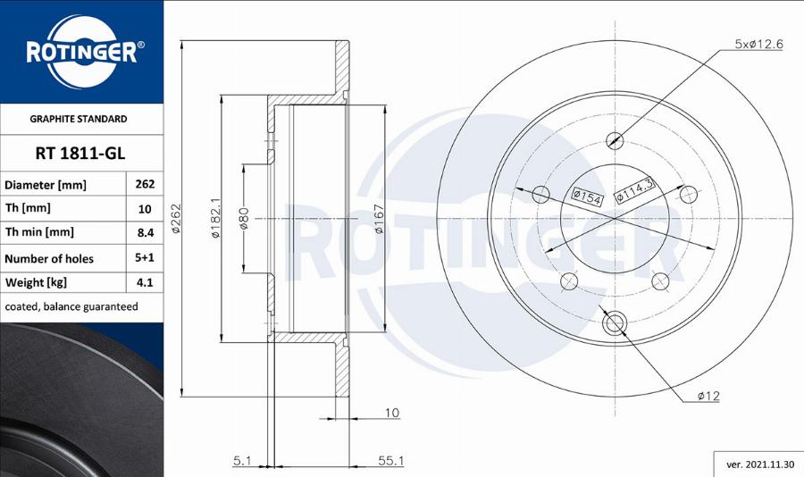 Rotinger RT 1811-GL - Kočioni disk www.molydon.hr