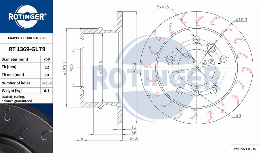 Rotinger RT 1369-GL T9 - Kočioni disk www.molydon.hr