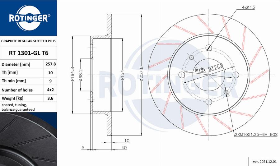 Rotinger RT 1301-GL T6 - Kočioni disk www.molydon.hr