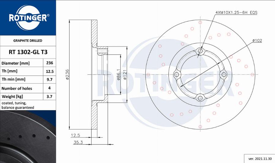 Rotinger RT 1302-GL T3 - Kočioni disk www.molydon.hr