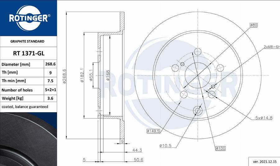 Rotinger RT 1371-GL - Kočioni disk www.molydon.hr