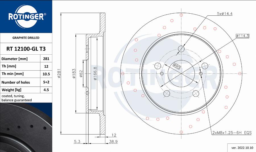 Rotinger RT 12100-GL T3 - Kočioni disk www.molydon.hr