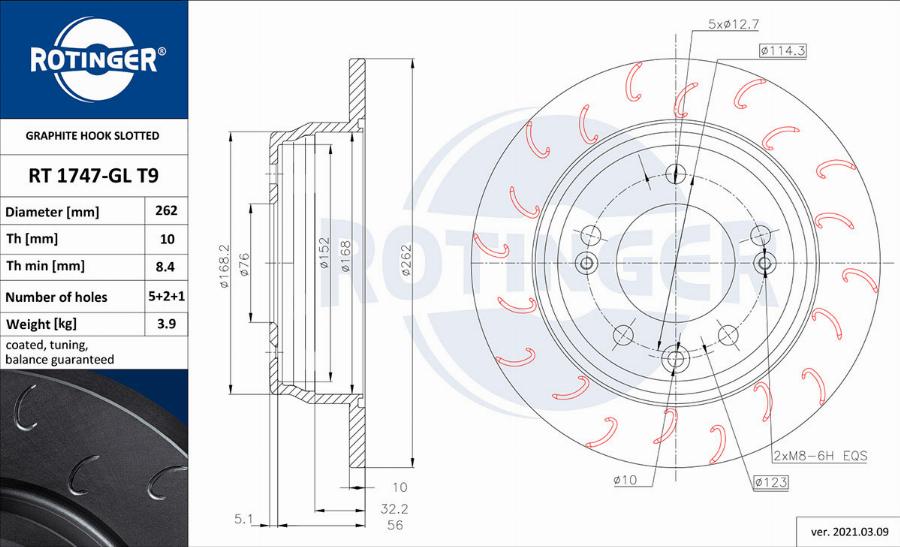 Rotinger RT 1747-GL T9 - Kočioni disk www.molydon.hr