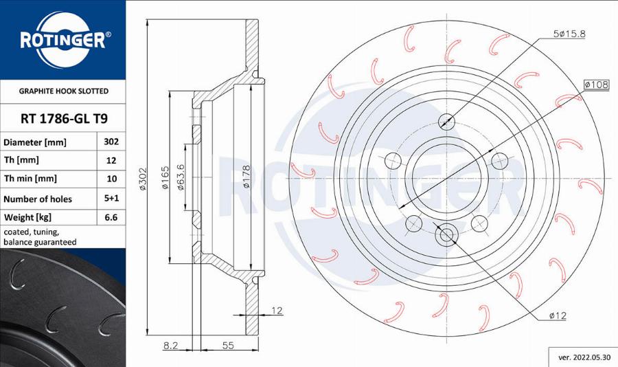 Rotinger RT 1786-GL T9 - Kočioni disk www.molydon.hr