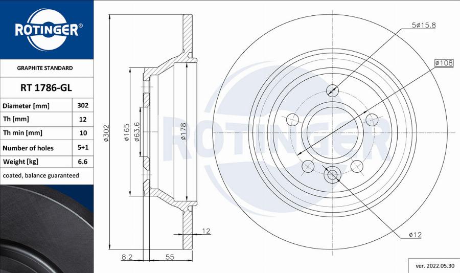 Rotinger RT 1786-GL - Kočioni disk www.molydon.hr