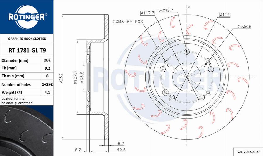 Rotinger RT 1781-GL T9 - Kočioni disk www.molydon.hr