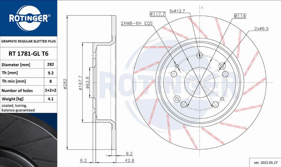 Rotinger RT 1781-GL T6 - Kočioni disk www.molydon.hr