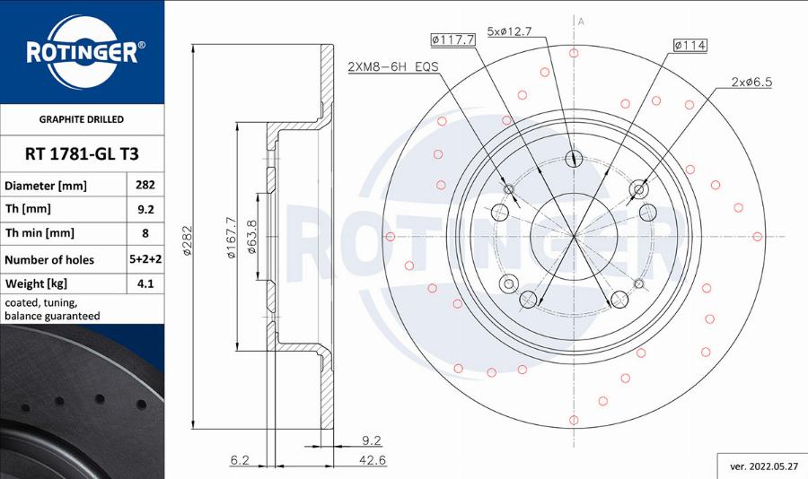 Rotinger RT 1781-GL T3 - Kočioni disk www.molydon.hr