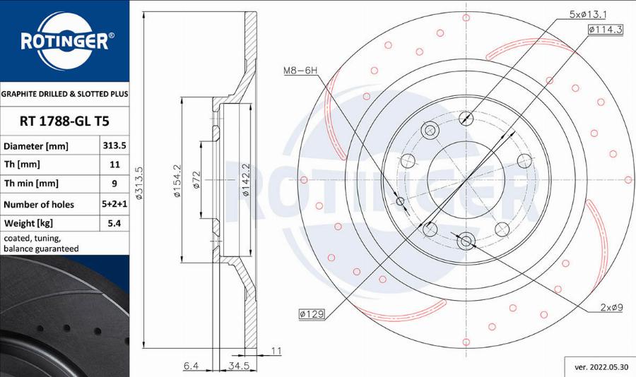 Rotinger RT 1788-GL T5 - Kočioni disk www.molydon.hr