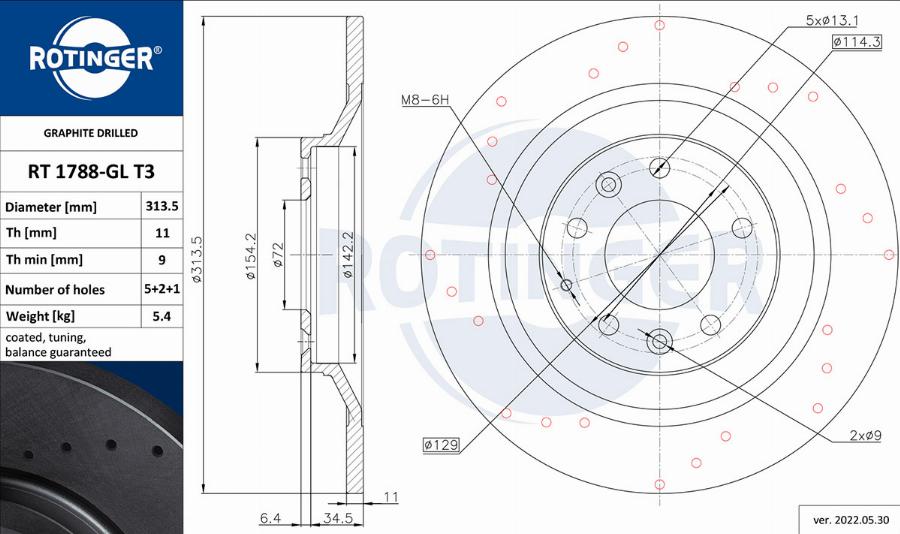 Rotinger RT 1788-GL T3 - Kočioni disk www.molydon.hr