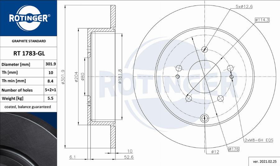 Rotinger RT 1783-GL - Kočioni disk www.molydon.hr