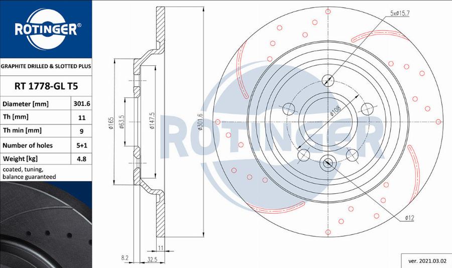 Rotinger RT 1778-GL T5 - Kočioni disk www.molydon.hr