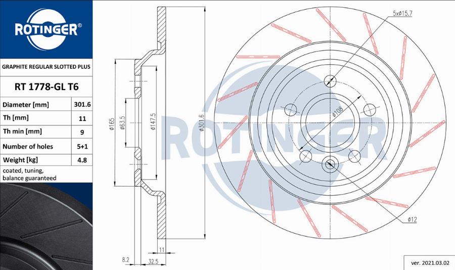 Rotinger RT 1778-GL T6 - Kočioni disk www.molydon.hr