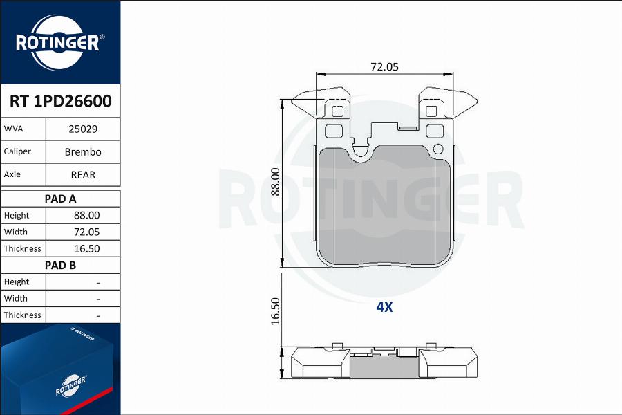 Rotinger RT 1PD26600 - Komplet Pločica, disk-kočnica www.molydon.hr