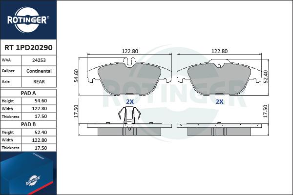 Rotinger RT 1PD20290 - Komplet Pločica, disk-kočnica www.molydon.hr